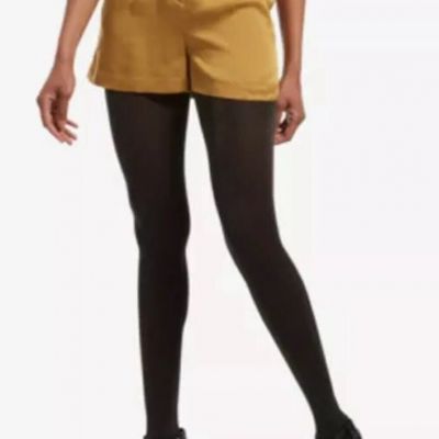 Hue Metallic Tights Women’s Size Medium Large M/L Black with Gold NWT $15